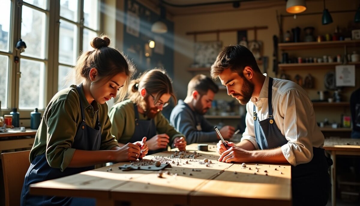 À Paris, une équipe conçoit et fabrique ses propres bijoux et accessoires