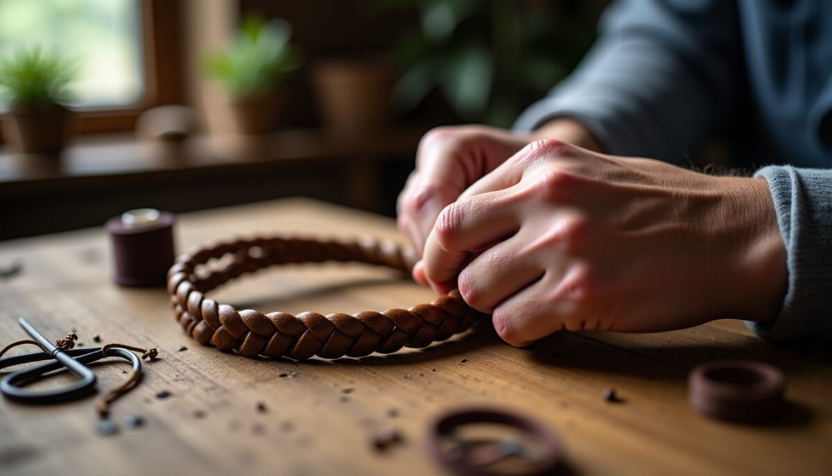 Fabriquer un bracelet en cuir tressé : les étapes pour créer un bijou unique